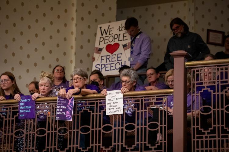 Supporters of Rutherford County Library Director Luanne James, March 30, 2026
