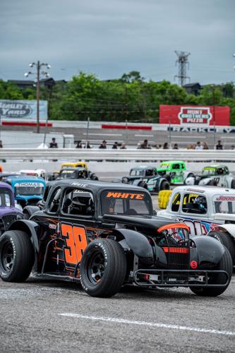 Racecars in the 2026 INEX Spring Nationals at the Nashville Fairgrounds