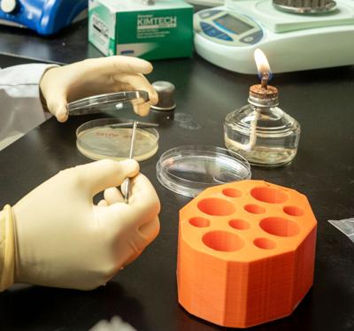 A research scientist working in a lab