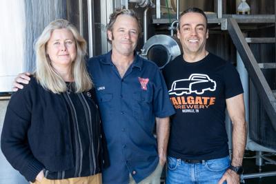 From left: Lila and Linus Hall of Yazoo Brewing, Wes Keegan of TailGate Brewery