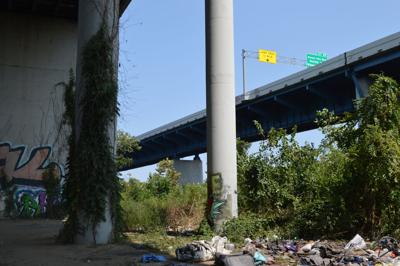 Old Tent City encampment near Hermitage Avenue, September 2024