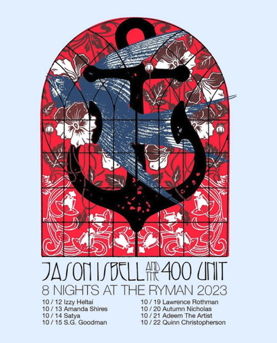 Jason Isbell and the 400 Unit Ryman Run 2023 flyer