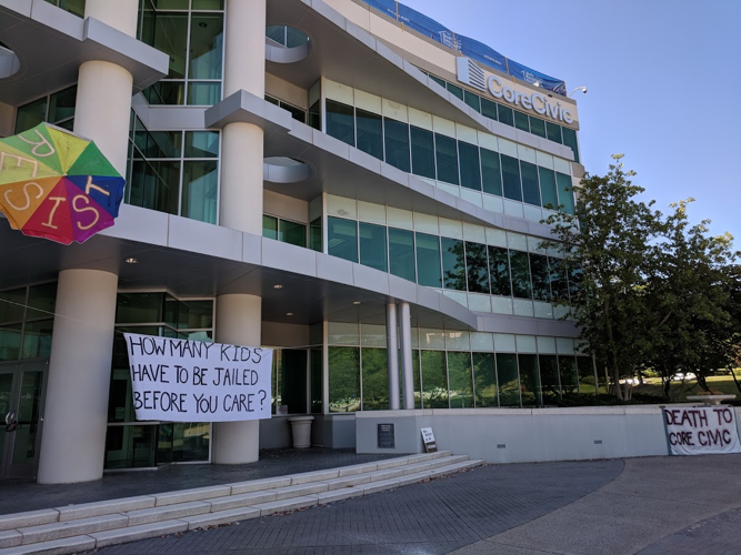 Protesters Have Put CoreCivic's Headquarters on 'Lockdown'