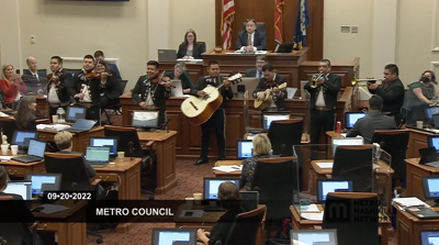 A mariachi performance in the Metro Council chambers, Sept. 20, 2022
