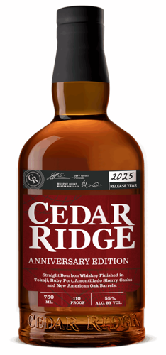 A bottle of Cedar Ridge Anniversary Edition