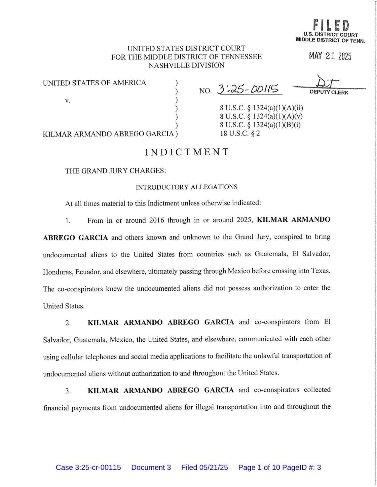 Garcia Indictment