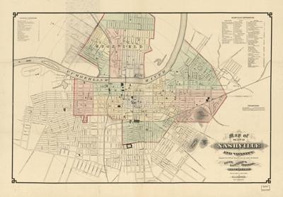 Wilbur F. Foster's map of Nashville, 1877