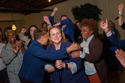 Heidi Campbell at a 2022 election party