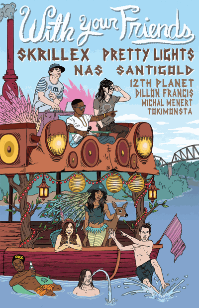 With Your Friends Fest Feat. Skrillex, Pretty Lights, Nas, Santigold and More at Nashville Riverfront Oct. 26 and 27