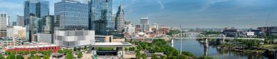 A panoramic view of the Nashville skyline, April 2026
