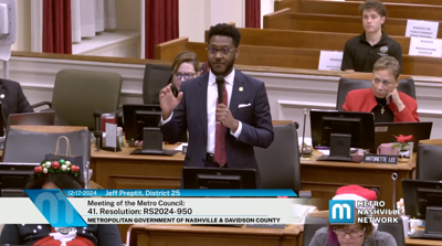 Councilmember Jeff Preptit addresses the Metro Council, Dec. 17, 2024