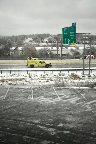 An emergency services vehicle on Ellington Parkway