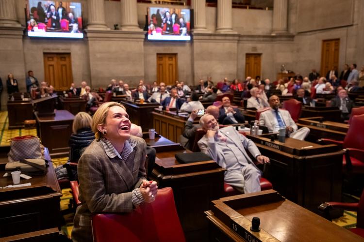 State Rep. Aftyn Behn on the final day of the legislative session, April 23, 2026