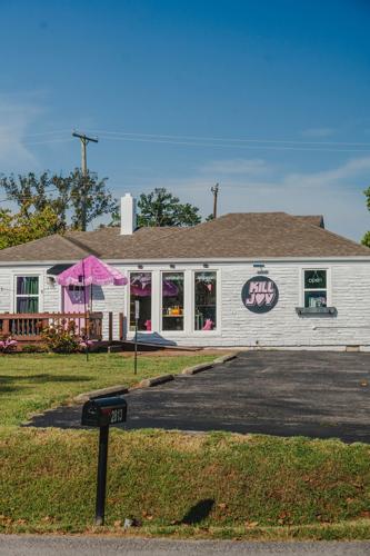 A white building that reads "Kill Joy" in Berry Hill