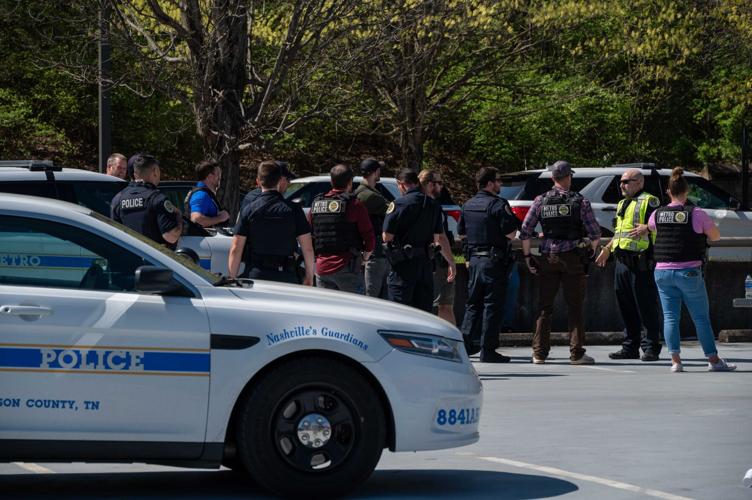 Police respond to a shooting at the Covenant School