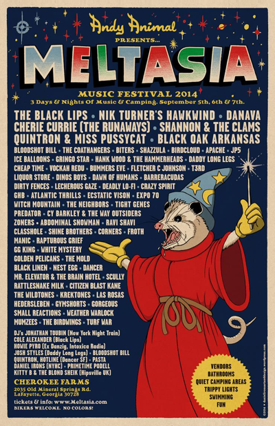 Road Trip to LaFayette, Ga.: Black Lips, Cherie Currie, Nik Turner’s Hawkwind to Headline Andy Animal’s Meltasia Festival