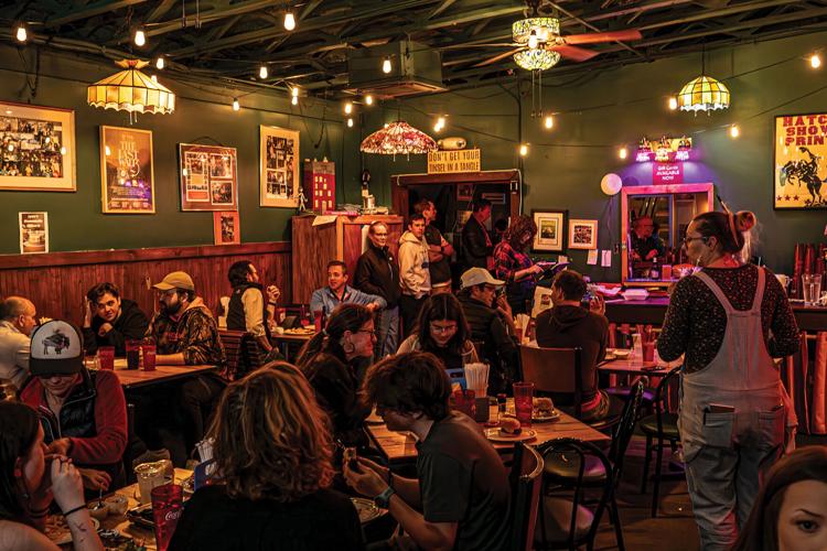 A crowd at Brown’s Diner