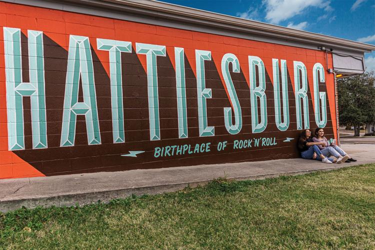 "Hattiesburg, the Birthplace of Rock 'N' Roll" mural