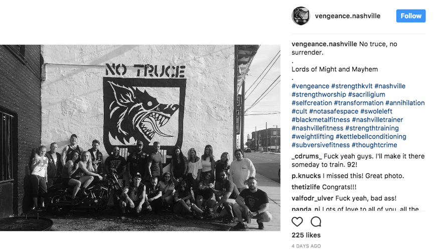 Vengeance Strength Kvlt Gym in East Nashville Has Links to Alt-Right