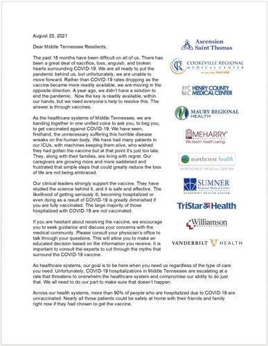 COVID letter 1