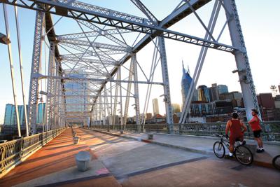 Bike on Pedestrian Bridge