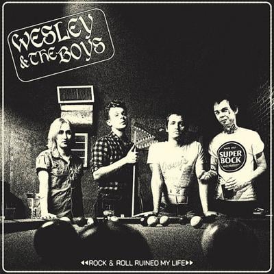 Album art Wesley & the Boys Rock & Roll Ruined My Life band photo playing pool