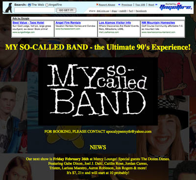 It Came From the '90s: My So-Called Band on Angelfire