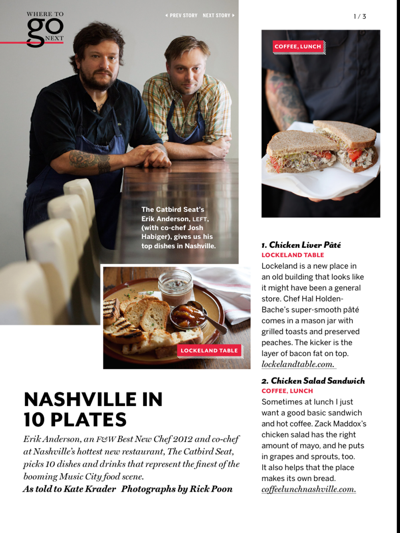 <i>Food & Wine</i>'s Best Plates in Nashville, Featuring Chicken Liver Pâté At Lockeland Table