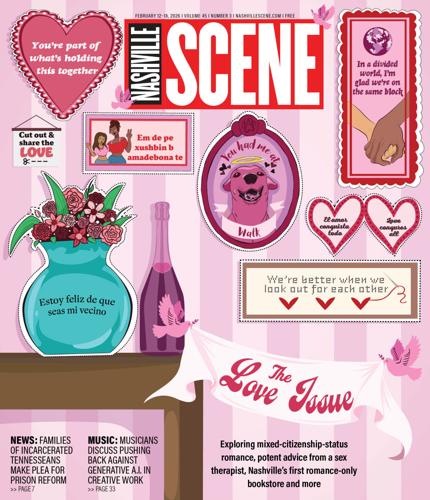 Cover of the Feb. 12, 2026, Nashville Scene — featuring valentines to cut out