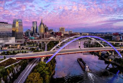 Nashville,TN Dawn Aerial