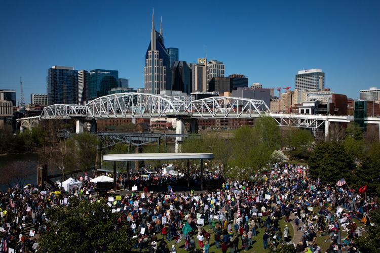*16 - No Kings protesters gather in downtown Nashville, March 28, 2026