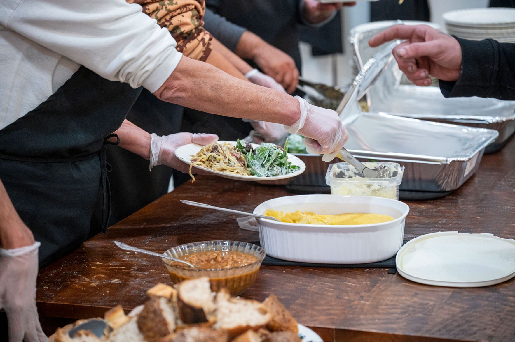 Community dinner at Trinity Community Commons