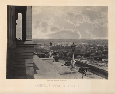 The view of Nashville from the Tennessee State Capitol, 1866