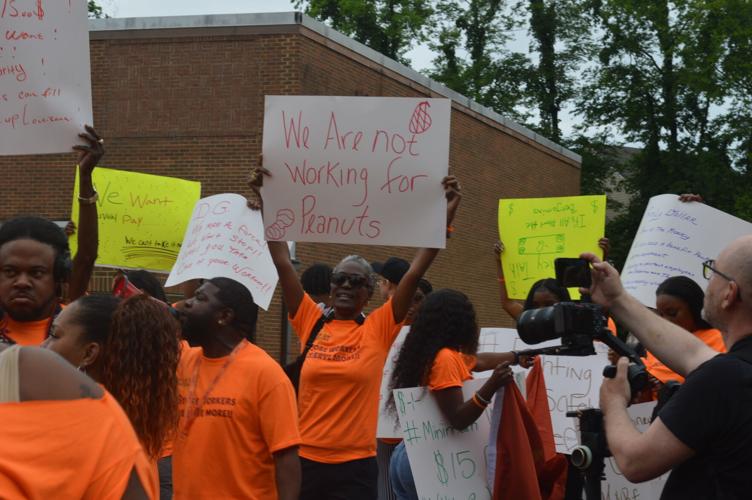 Demonstrators at Dollar General corporate headquarters, May 25, 2022