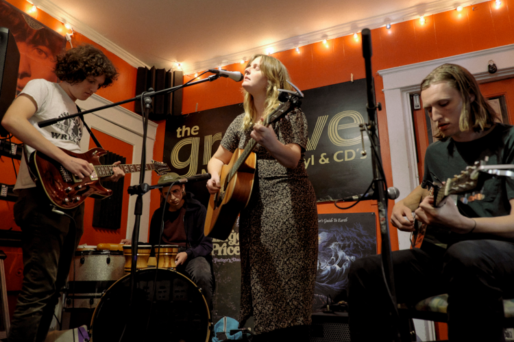 Rock band Styrofoam Winos performs inside East Nashville record store The Groove on Nashville Cassette Store Day, Oct. 12, 2019.