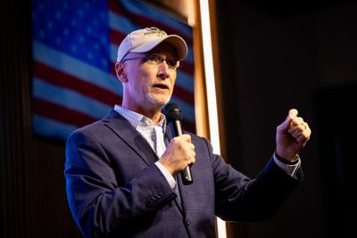 State Sen. Brent Taylor appears at a GOP rally in Franklin, Oct. 27, 2026