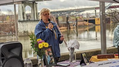 Paula Foster speaks at the 2021 Nashville Homeless Memorial