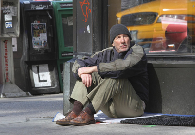 Richard Gere walks in the shoes of the homeless in <i>Time Out of Mind</i>