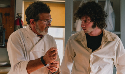 Antonio Banderas and Dominic Sessa in 'Tony'