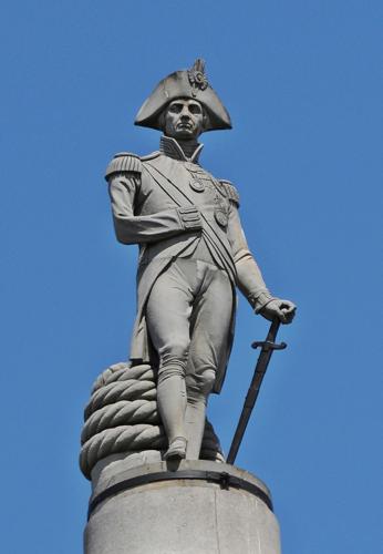 A statue of Admiral Horatio Nelson