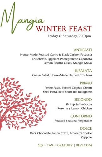 Mangia Winter Menu