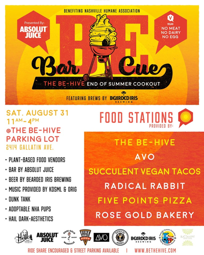 The BE-Hive Plans a Vegan End-of-Summer Bash