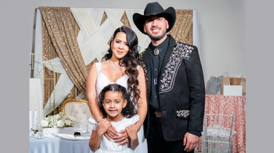 Estefany Rodríguez and her family