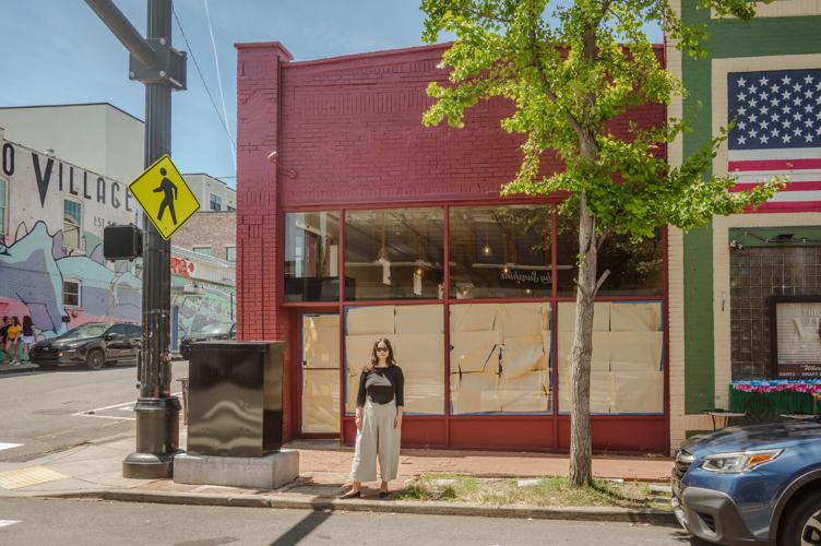 The Green Ray owner Rebecca Moon at the site of her forthcoming storefront