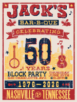 Jack's Bar-B-Que anniversary flyer