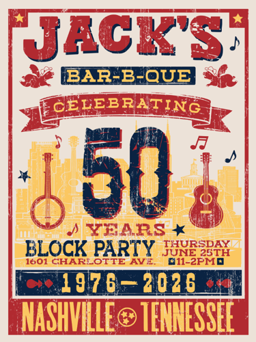 Jack's Bar-B-Que anniversary flyer