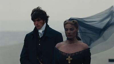 Jacob Elordi and Margot Robbie in Wuthering Heights