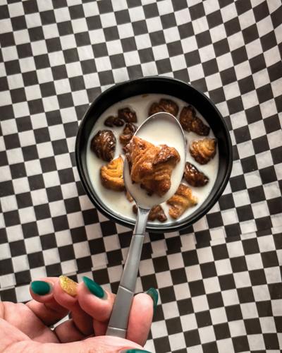 Yellow & Lavender  croissant crunch cereal