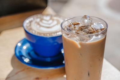two drinks, one hot and one cold — the Hōjicha and Espresso at Babychan, the Nashville Scene’s 2026 Best Hot Drink in Nashville
