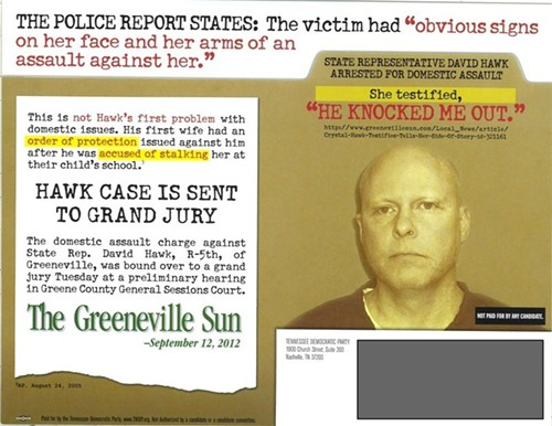 Dem Mailer Slaps Hawk as Wife Beater